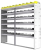 24-8572-6 Square back bin separator combo shelf unit 84"Wide x 15.5"Deep x 72"High with 6 shelves