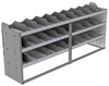 24-8836-3 Square back bin separator combo shelf unit 84"Wide x 18.5"Deep x 36"High with 3 shelves