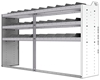 24-8848-3 Square back bin separator combo shelf unit 84"Wide x 18.5"Deep x 48"High with 3 shelves
