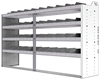 24-8848-4 Square back bin separator combo shelf unit 84"Wide x 18.5"Deep x 48"High with 4 shelves