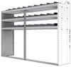 24-8858-3 Square back bin separator combo shelf unit 84"Wide x 18.5"Deep x 58"High with 3 shelves