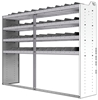 24-8863-4 Square back bin separator combo shelf unit 84"Wide x 18.5"Deep x 63"High with 4 shelves