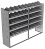 24-8863-5 Square back bin separator combo shelf unit 84"Wide x 18.5"Deep x 63"High with 5 shelves