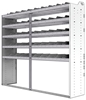 24-8872-5 Square back bin separator combo shelf unit 84"Wide x 18.5"Deep x 72"High with 5 shelves