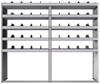 24-8872-5 Square back bin separator combo shelf unit 84"Wide x 18.5"Deep x 72"High with 5 shelves