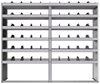 24-8872-6 Square back bin separator combo shelf unit 84"Wide x 18.5"Deep x 72"High with 6 shelves