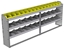 24-9136-3 Square back bin separator combo shelf unit 94"Wide x 11.5"Deep x 36"High with 3 shelves