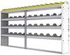 24-9148-4 Square back bin separator combo shelf unit 94"Wide x 11.5"Deep x 48"High with 4 shelves