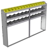 24-9158-3 Square back bin separator combo shelf unit 94"Wide x 11.5"Deep x 58"High with 3 shelves