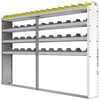 24-9163-4 Square back bin separator combo shelf unit 94"Wide x 11.5"Deep x 63"High with 4 shelves