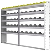 24-9163-5 Square back bin separator combo shelf unit 94"Wide x 11.5"Deep x 63"High with 5 shelves