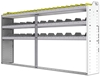 24-9348-3 Square back bin separator combo shelf unit 94"Wide x 13.5"Deep x 48"High with 3 shelves