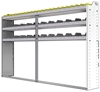 24-9358-3 Square back bin separator combo shelf unit 94"Wide x 13.5"Deep x 58"High with 3 shelves