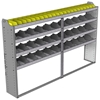 24-9358-4 Square back bin separator combo shelf unit 94"Wide x 13.5"Deep x 58"High with 4 shelves