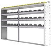 24-9358-4 Square back bin separator combo shelf unit 94"Wide x 13.5"Deep x 58"High with 4 shelves