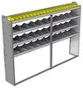 24-9363-4 Square back bin separator combo shelf unit 94"Wide x 13.5"Deep x 63"High with 4 shelves