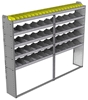 24-9372-5 Square back bin separator combo shelf unit 94"Wide x 13.5"Deep x 72"High with 5 shelves