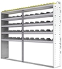 24-9372-5 Square back bin separator combo shelf unit 94"Wide x 13.5"Deep x 72"High with 5 shelves