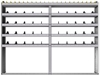 24-9372-5 Square back bin separator combo shelf unit 94"Wide x 13.5"Deep x 72"High with 5 shelves