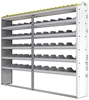 24-9372-6 Square back bin separator combo shelf unit 94"Wide x 13.5"Deep x 72"High with 6 shelves