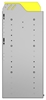 24-9536-3 Square back bin separator combo shelf unit 94"Wide x 15.5"Deep x 36"High with 3 shelves
