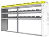 24-9548-3 Square back bin separator combo shelf unit 94"Wide x 15.5"Deep x 48"High with 3 shelves