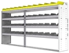 24-9548-4 Square back bin separator combo shelf unit 94"Wide x 15.5"Deep x 48"High with 4 shelves