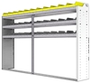 24-9558-3 Square back bin separator combo shelf unit 94"Wide x 15.5"Deep x 58"High with 3 shelves