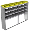 24-9563-4 Square back bin separator combo shelf unit 94"Wide x 15.5"Deep x 63"High with 4 shelves