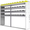 24-9563-4 Square back bin separator combo shelf unit 94"Wide x 15.5"Deep x 63"High with 4 shelves