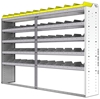 24-9563-5 Square back bin separator combo shelf unit 94"Wide x 15.5"Deep x 63"High with 5 shelves