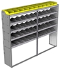 24-9572-5 Square back bin separator combo shelf unit 94"Wide x 15.5"Deep x 72"High with 5 shelves