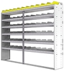 24-9572-6 Square back bin separator combo shelf unit 94"Wide x 15.5"Deep x 72"High with 6 shelves