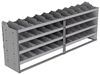 24-9836-4 Square back bin separator combo shelf unit 94"Wide x 18.5"Deep x 36"High with 4 shelves