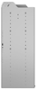 24-9848-3 Square back bin separator combo shelf unit 94"Wide x 18.5"Deep x 48"High with 3 shelves