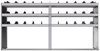 24-9848-3 Square back bin separator combo shelf unit 94"Wide x 18.5"Deep x 48"High with 3 shelves