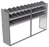 24-9858-3 Square back bin separator combo shelf unit 94"Wide x 18.5"Deep x 58"High with 3 shelves