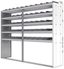 24-9872-5 Square back bin separator combo shelf unit 94"Wide x 18.5"Deep x 72"High with 5 shelves