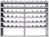 24-9872-6 Square back bin separator combo shelf unit 94"Wide x 18.5"Deep x 72"High with 6 shelves