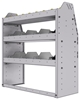 25-3336-3 Profiled back bin separator combo Shelf unit 34.5"Wide x 13.5"Deep x 36"High with 3 shelves