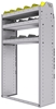 25-3358-3 Profiled back bin separator combo Shelf unit 34.5"Wide x 13.5"Deep x 58"High with 3 shelves