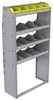 25-3363-4 Profiled back bin separator combo Shelf unit 34.5"Wide x 13.5"Deep x 63"High with 4 shelves