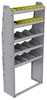 25-3372-5 Profiled back bin separator combo Shelf unit 34.5"Wide x 13.5"Deep x 72"High with 5 shelves