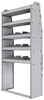 25-3372-5 Profiled back bin separator combo Shelf unit 34.5"Wide x 13.5"Deep x 72"High with 5 shelves