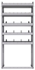 25-3372-5 Profiled back bin separator combo Shelf unit 34.5"Wide x 13.5"Deep x 72"High with 5 shelves