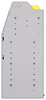 25-3536-4 Profiled back bin separator combo Shelf unit 34.5"Wide x 15.5"Deep x 36"High with 4 shelves