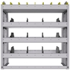 25-3536-4 Profiled back bin separator combo Shelf unit 34.5"Wide x 15.5"Deep x 36"High with 4 shelves