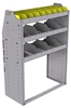 25-3548-3 Profiled back bin separator combo Shelf unit 34.5"Wide x 15.5"Deep x 48"High with 3 shelves