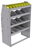 25-3548-4 Profiled back bin separator combo Shelf unit 34.5"Wide x 15.5"Deep x 48"High with 4 shelves