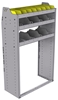 25-3558-3 Profiled back bin separator combo Shelf unit 34.5"Wide x 15.5"Deep x 58"High with 3 shelves